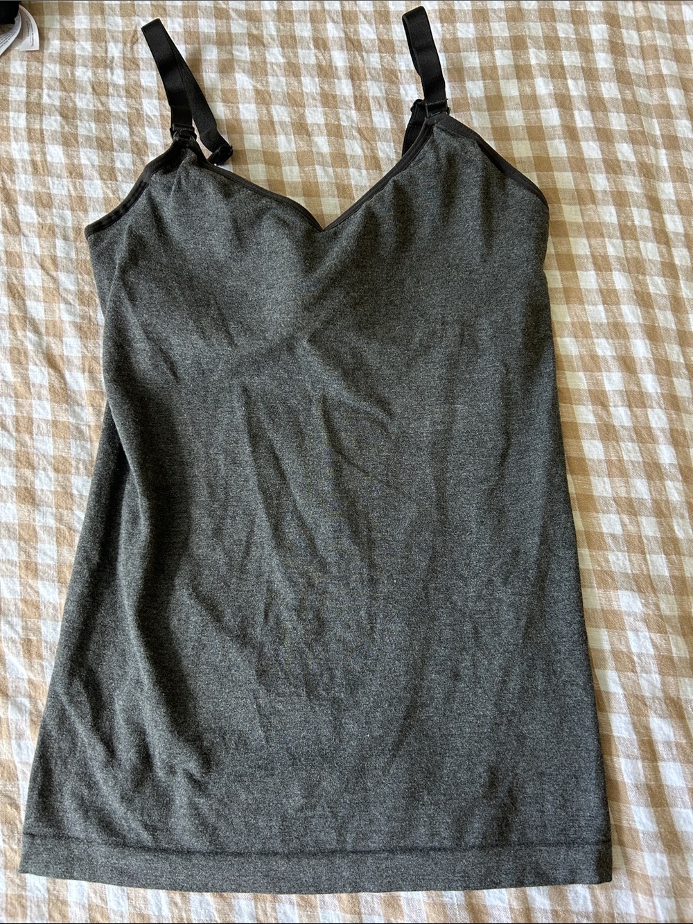 Auden Charcoal Grey Adjustable-Strap Camisole